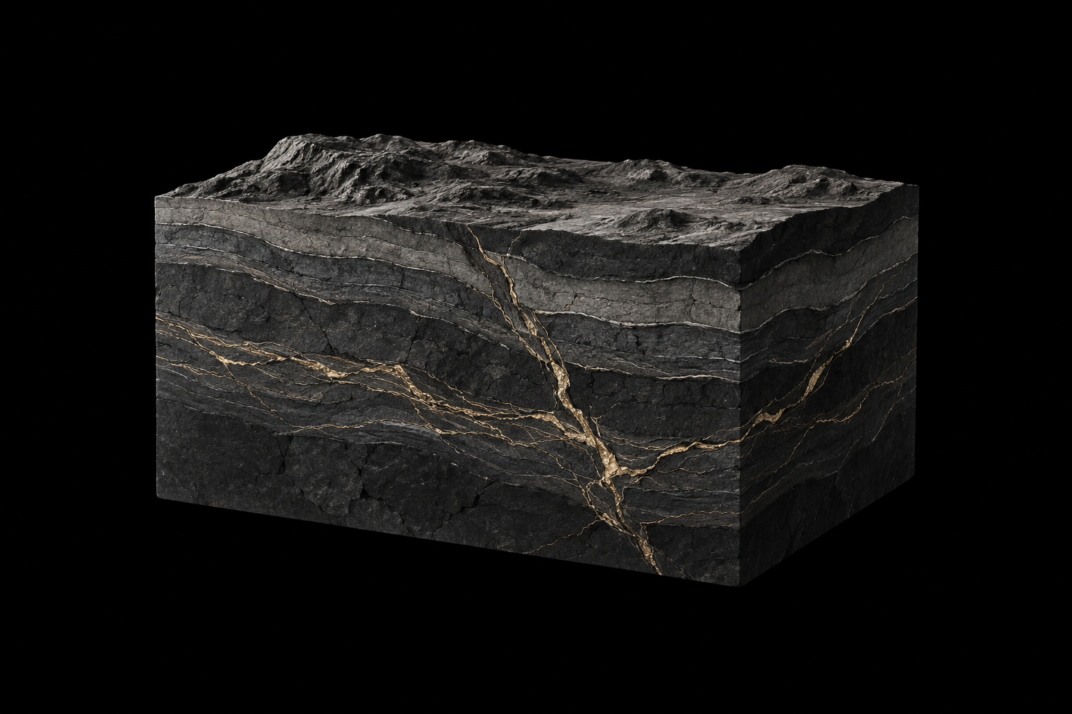 Conceptual illustration of mineral-bearing rock—not a field result.